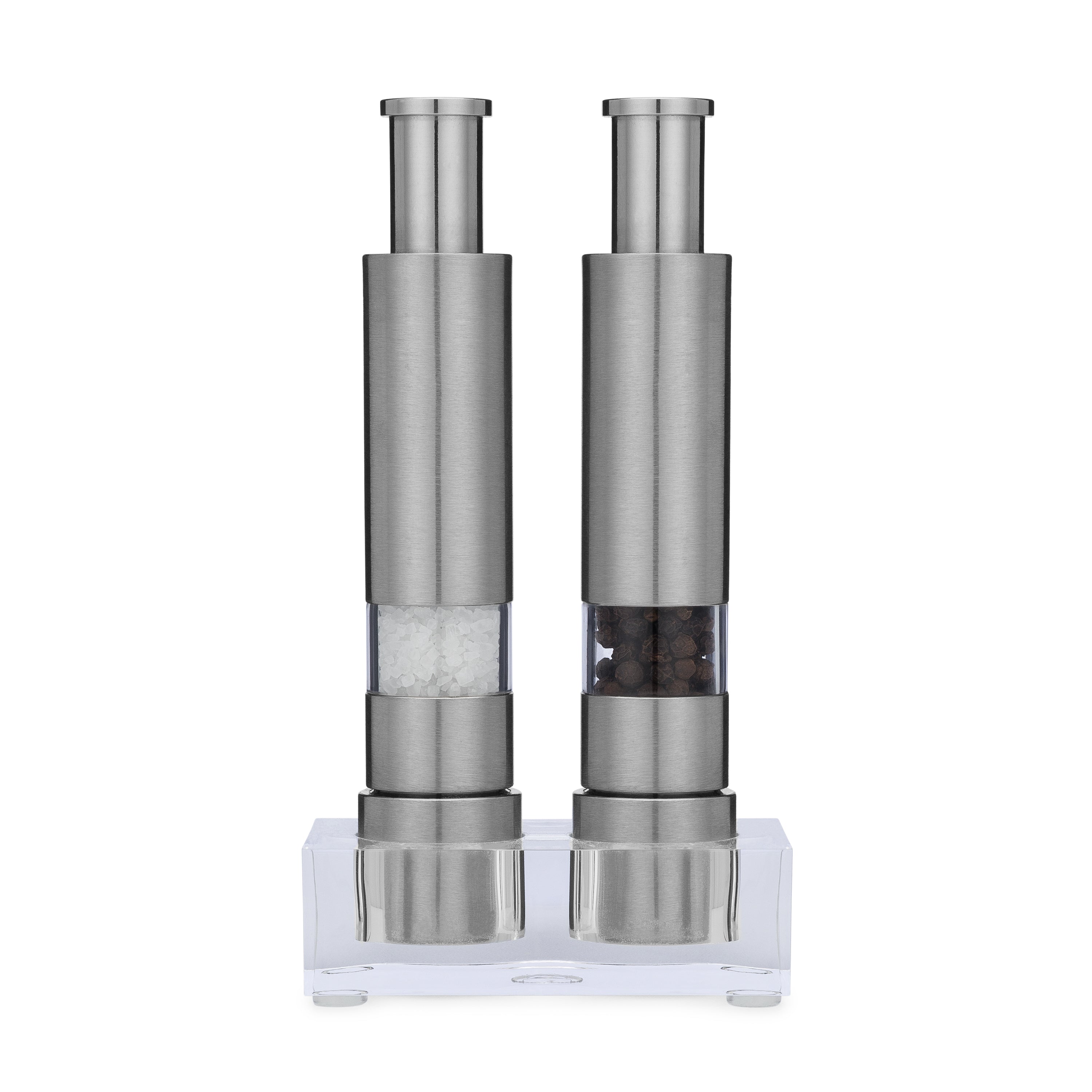 Pump & Grind Salt and Pepper Grinders Sets With Stand