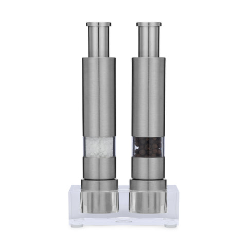 Pump & Grind Salt and Pepper Grinders Sets With Stand