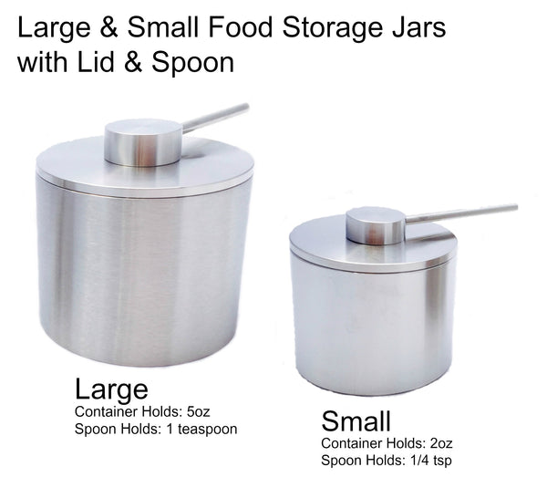 Spice Container With Built-In Spoon